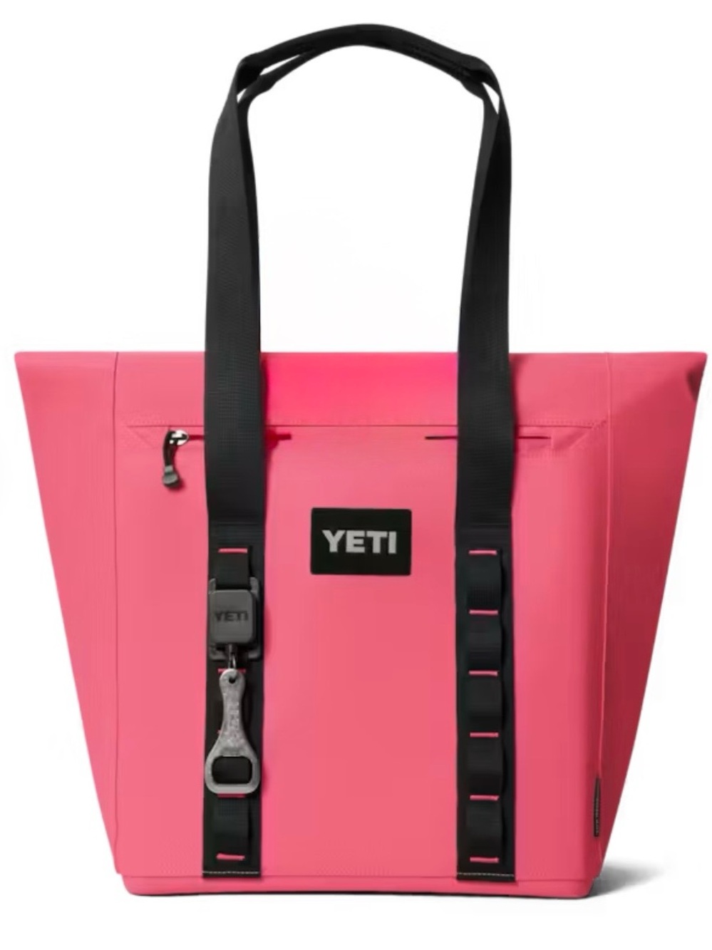 Yeti Pink Tote with Black Straps - Picture 4 of 4